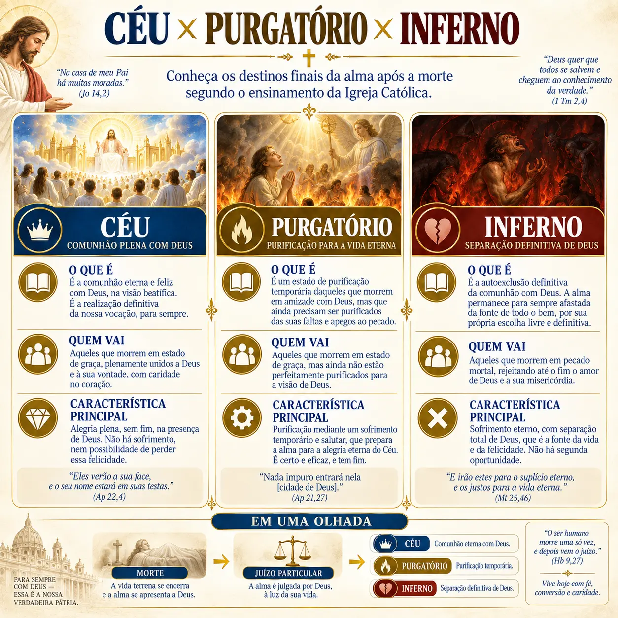 Céu × Purgatório × Inferno