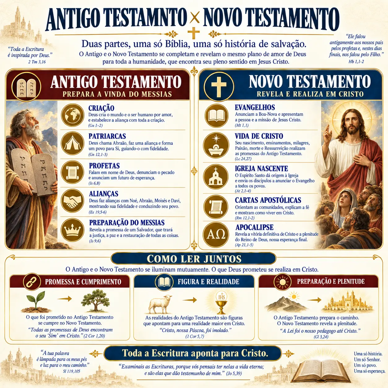Antigo Testamento × Novo Testamento