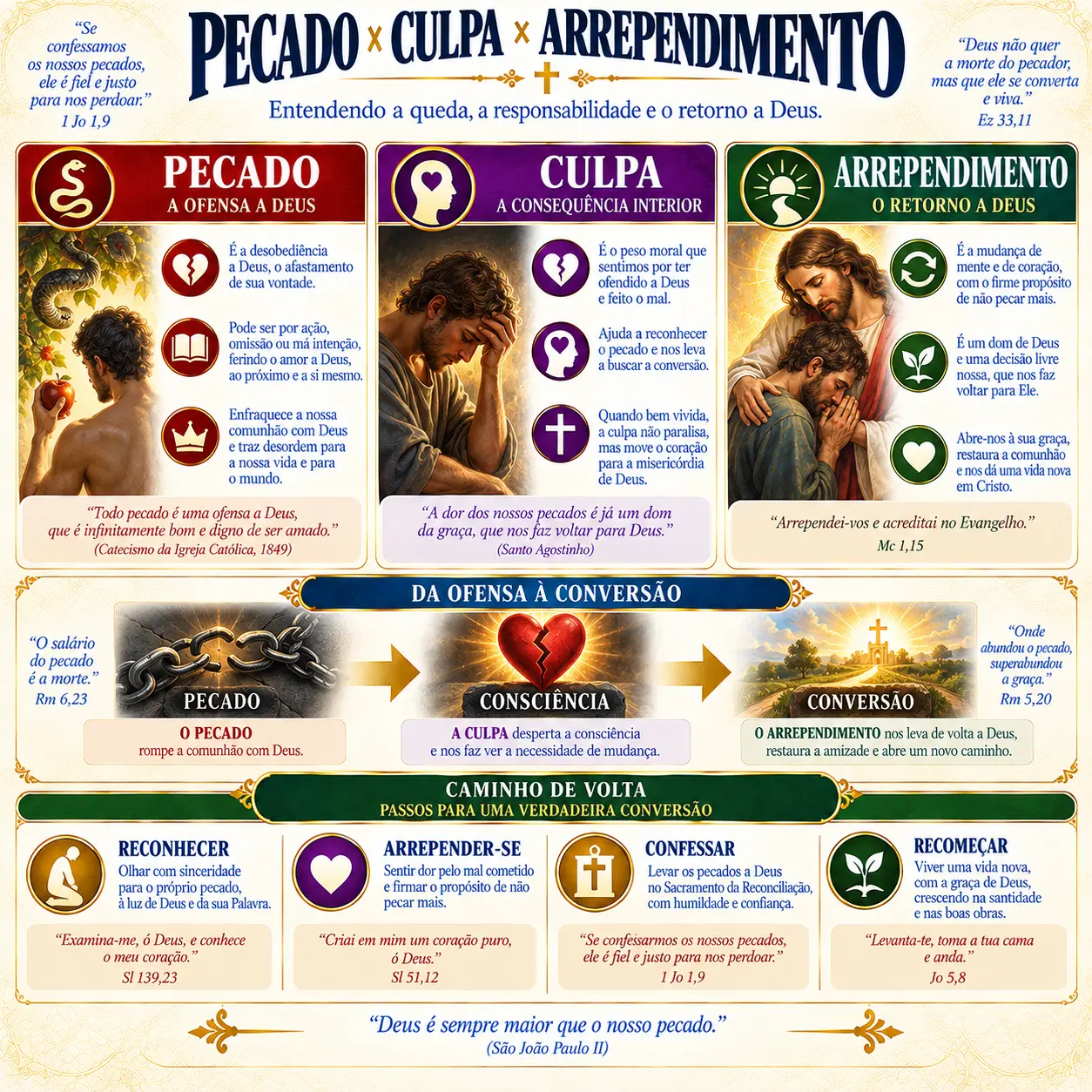 Pecado × culpa × arrependimento